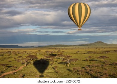 Balloon Over Savannah, Serengeti, Tanzania