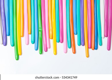 Balloon Twisting On White Background