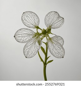 The Balloon Vine Flower (Cardiospermum halicacabum) is a climbing plant with delicate, heart-shaped leaves and unique, balloon-like seed pods that bloom small, white flowers. - Powered by Shutterstock