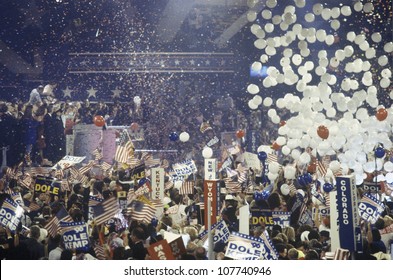 Balloons And Confetti Dropping As Dole Is Nominated At The Republican National Convention In 1996, San Diego, CA