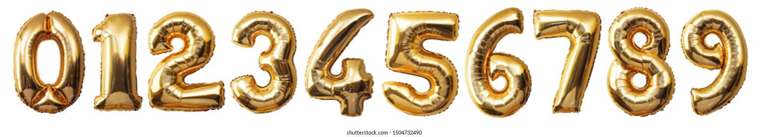 Balloons Numbers Isolated on white background - Shutterstock ID 1504732490