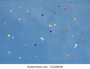 Balloons On Background Blue Sky Stock Photo 112108130 | Shutterstock