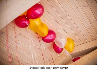 balloons under the ceiling of the restaurant - Powered by Shutterstock