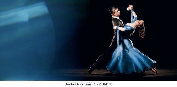 Ballroom Dancing Couple Standard Waltz Oversway Background