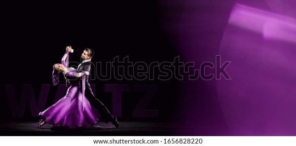 Ballroom Dancing Couple Standard Waltz\
Oversway\
Background	\
