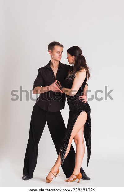 Ballroom Dancing Man Woman Posing Dance Stockfoto Jetzt