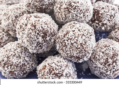 Balls Of Coconut And Chocolate.