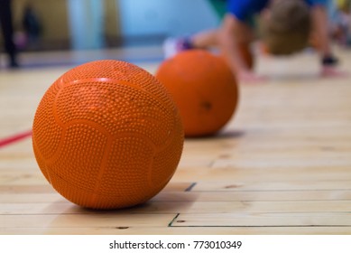 Lot of balls in Schook gym