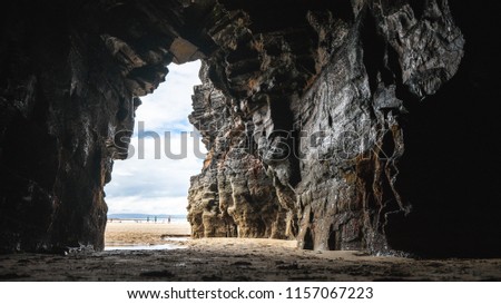 The Ballybunion coast line when the tide is out. Amazing caves and rock formations can be seen when the tide is low in Bally B.