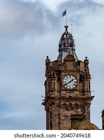 Balmoral Hotel Clock Tower In Edinburgh, Scotland