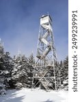 Balsam Lake Catskill Mountain Winter Firetower 