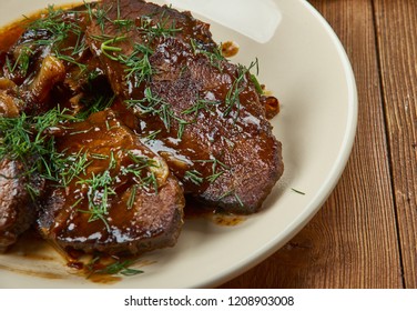 Balsamic Braised Beef, Slow Cooked Beef Roast Close Up