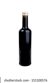 Balsamic Vinegar Bottle Isolated On The White Background 