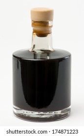 Balsamic Vinegar Bottle Isolated On White