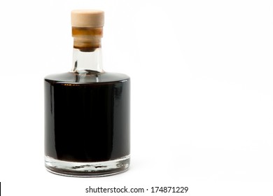 Balsamic Vinegar Bottle Isolated On White