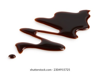 Balsamic vinegar isolated on white background with full depth of field.