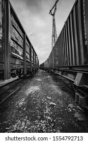 Baltic rail road wagons station