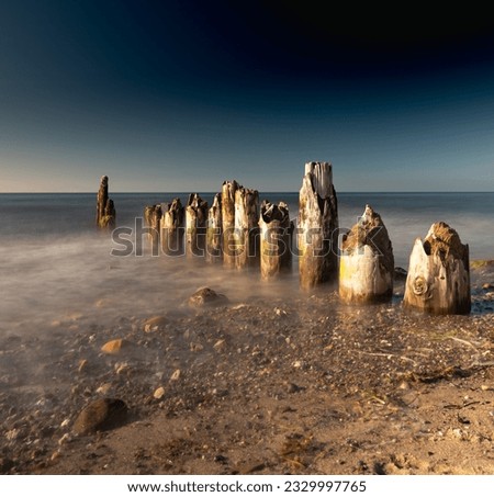 Similar – Foto Bild Stolpmünde, Ostsee in Polen mit Resten einer Kriegsmole