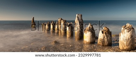 Similar – Foto Bild Stolpmünde, Ostsee in Polen mit Resten einer Kriegsmole