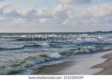 Baltic Sea. Coast. Waves. Summer. July 2021