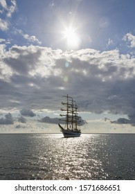 Baltic Sea, Full Rigged Ship, Ruegen, Mecklenburg-Western Pommerania, Germany