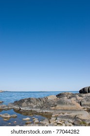 Baltic sea meets rocks in stockholm archipelago