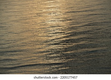 Baltic Sea Shore (sand Dunes) At Sunset. Clear Blue Sky And Golden Sunlight, Reflections In A Still Water. Abstract Natural Pattern, Texture, Background, Seascape, Concept Image, Graphic Resources