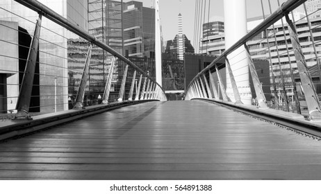 Baltimore bridge view in black and white