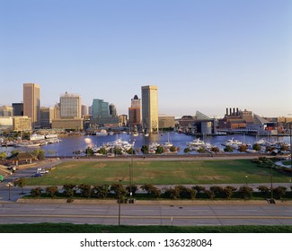 Baltimore Harbor And Skyline, MD