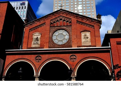 Baltimore, Maryland - July 23, 2013:  1854 Old St. Paul's Church, Designed In Romanesque Style By Richard Upjohn