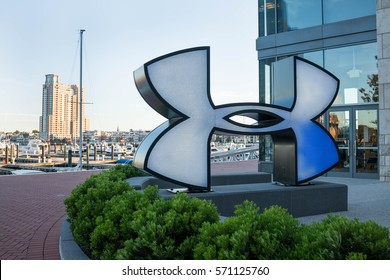 BALTIMORE, MARYLAND - JUNE 12, 2016: Under Armour Store in Baltimore Harbor East
