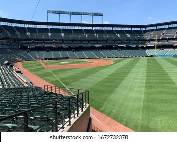 Baltimore, Maryland / United States, April 6, 2019 - Orioles Park At Camden Yards Home Of The Baltimore Orioles