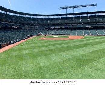 Baltimore, Maryland / United States, April 6, 2019 - Orioles Park At Camden Yards Home Of The Baltimore Orioles