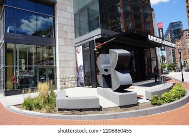 Baltimore, Maryland, USA - August 18, 2022: Entrance To The Corporate Headquarters Of Athletic Equipment And Apparel Company Under Armour