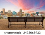 Baltimore, Maryland, USA Skyline on the Inner Harbor at dusk.