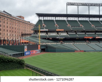 Baltimore, MD SEPTEMBER 24, 2018: Camden Yards, Stadium Of The Baltimore Orioles, Empty In The Offseason