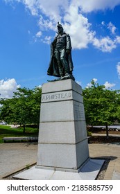 Baltimore, MD, USA – August 2, 2022: The Statue Of General George Armistead Who Served As The Commander Of Fort McHenry During The Battle Of Baltimore In The War Of 1812.