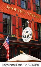 Baltimore, MD, USA May 10 Koopers Tavern is a popular pub in Baltimore’s Fell’s Point neighborhood