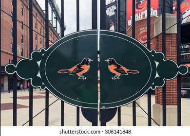 BALTIMORE, MD-AUGUST, 2015:  Entrance To The Baltimore Orioles Stadium At Camden Yards.