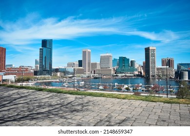 Baltimore Skyline From Federal Hill Park