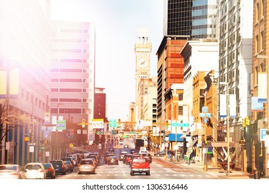 Baltimore Streets And Emerson Bromo Seltzer Tower