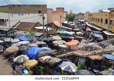 Bamako, Mali - August 17, 2013: Market Stalls.