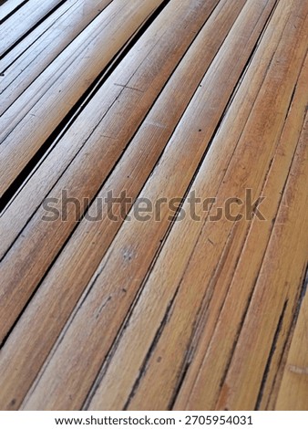 The bamboo background is flattened using a certain technique to produce a unique texture