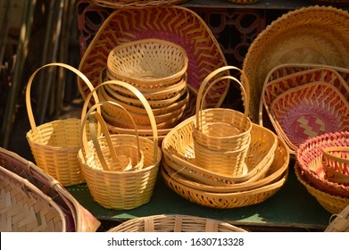 Bamboo Basket On The Street Market.
Pune, Maharashtra, India.