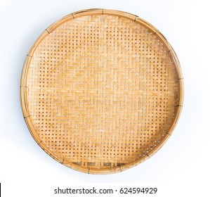 Bamboo Basket On White Background