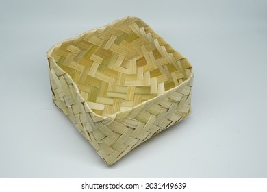 Bamboo Besek Is A Traditional Food Box Made Of Woven Bamboo Which Is Used To Store Goods Or Food. Besek Is A Traditional Hand Crafted Food Container Originating From Java.