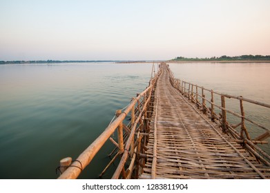 Bamboo Bridge Of Kampong Cham