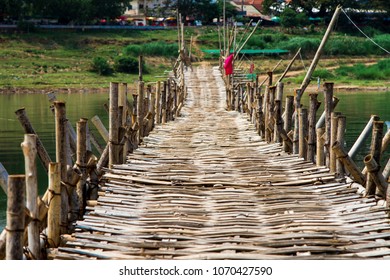 Bamboo Bridge, Kampong Cham, Cambodia