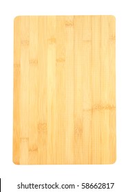 Bamboo Cutting Board Isolated On White