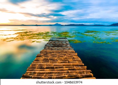 A Bamboo Dock Leading Onto Taal Lake